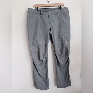 Rei pants Women's 14 P Hiking gray stretch nylon blend outdoor pockets